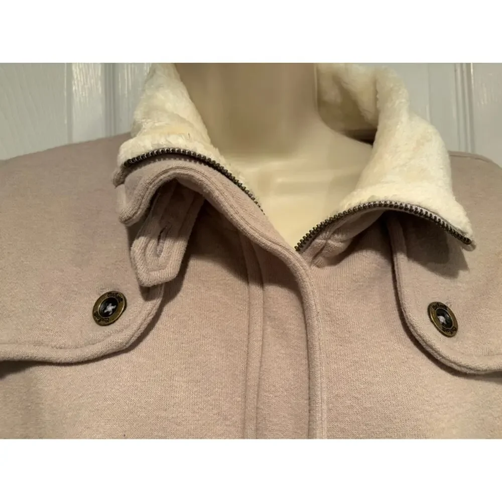 Carhartt For Women Jacket XS Beige‎ Sherpa Collar Y2K Vintage Workwear